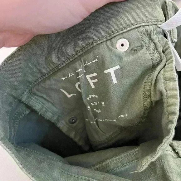 Loft olive sage green skinny crop style jeans womens size 29 - Picture 3 of 7